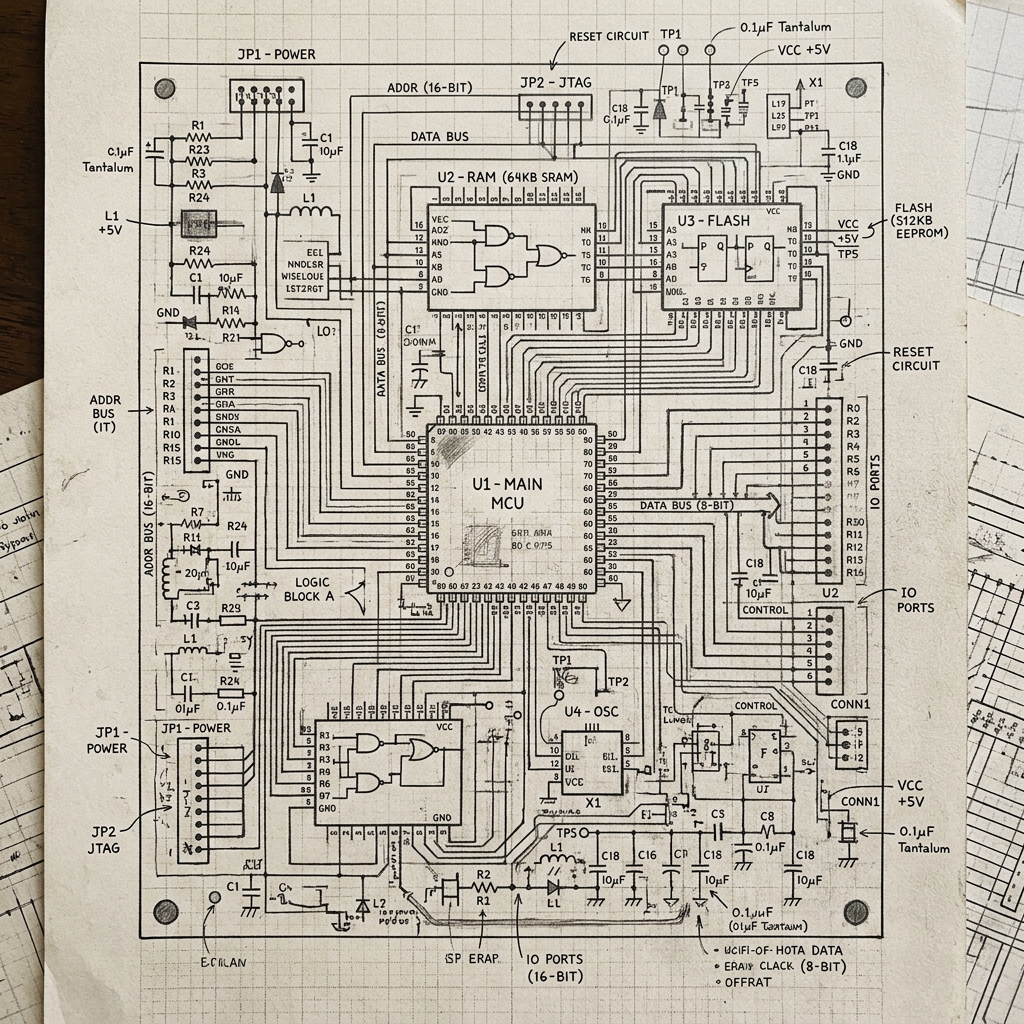 Technical Integrated Circuit Schematic